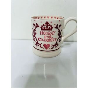 Emma Bridgewater Royal Baby Hooray for Charlotte Princess Pink White Coffee Tea